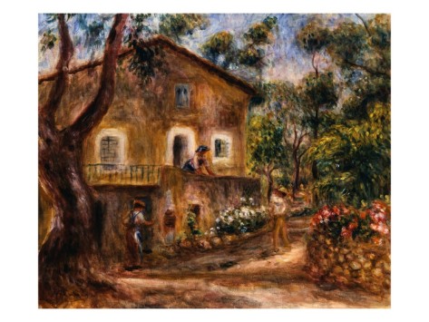 The Collette House in Cagnes - Pierre Auguste Renoir Painting